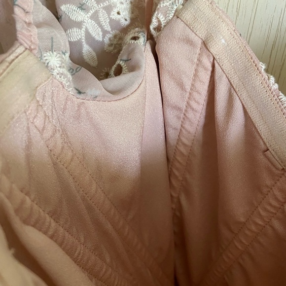 Dress the Population Women's River Fit & Flare Midi Dress Blush Multi Eyelet XXL - Picture 10 of 16